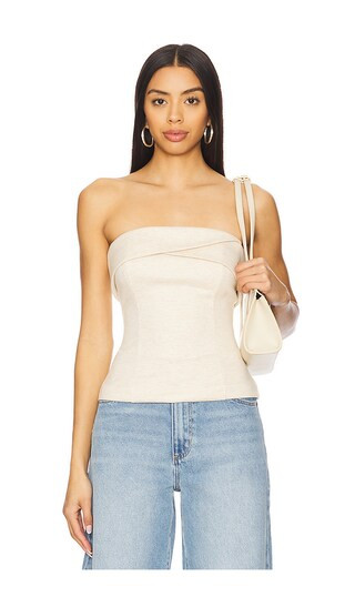 Josefina Strapless Top in Cream | Revolve Clothing (Global)