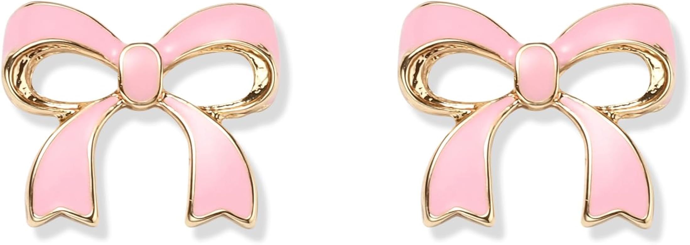 Selenichast Bow Earrings Classic Ribbon Bow Stud Earrings Cute Bow Earrings for Women Gifts | Amazon (US)