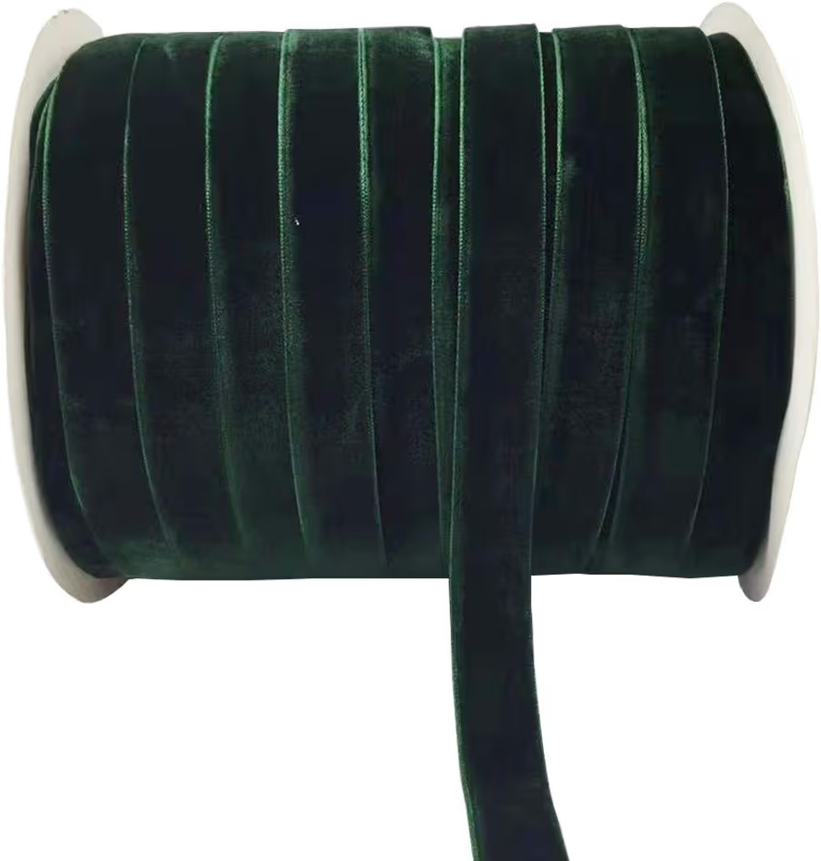 10 Yards Velvet Ribbon Spool (Dark Green, 5/8") | Amazon (US)