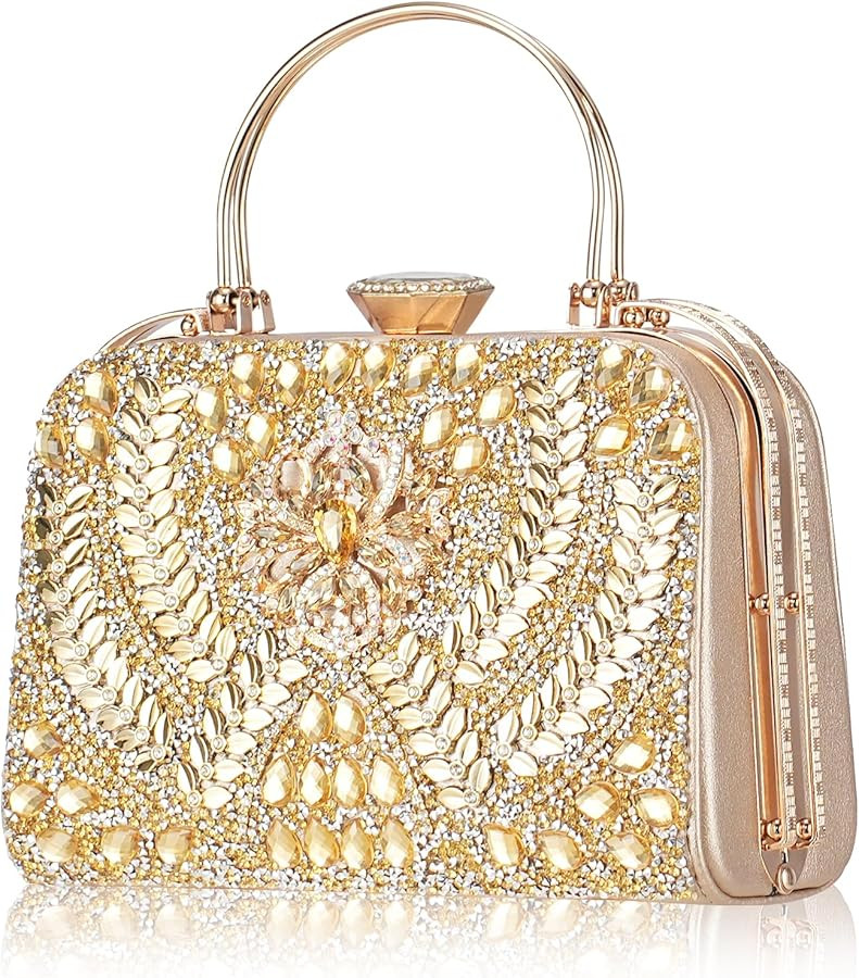 Aiqudou Sequin rhinestone clutch purse for women - evening bridel wedding bag sparking party hand... | Amazon (US)