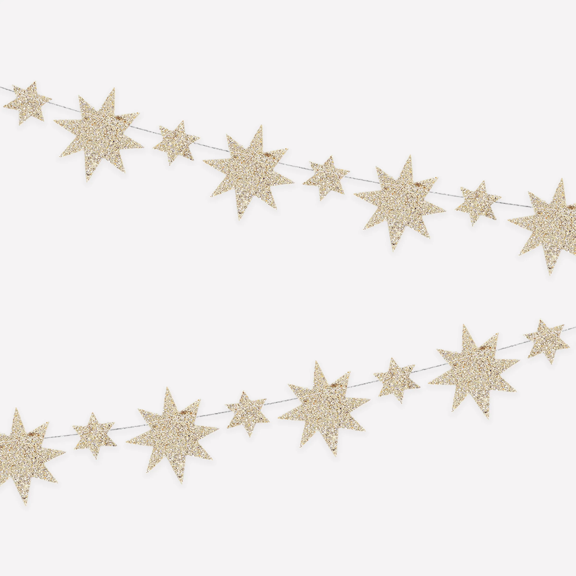 Gold Glitter Star Garland | Meri Meri