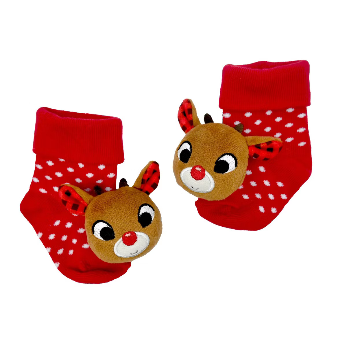 Rudolph the Red-Nosed Reindeer Holiday Wrist and Foot Rattle Set - 4pc | Target