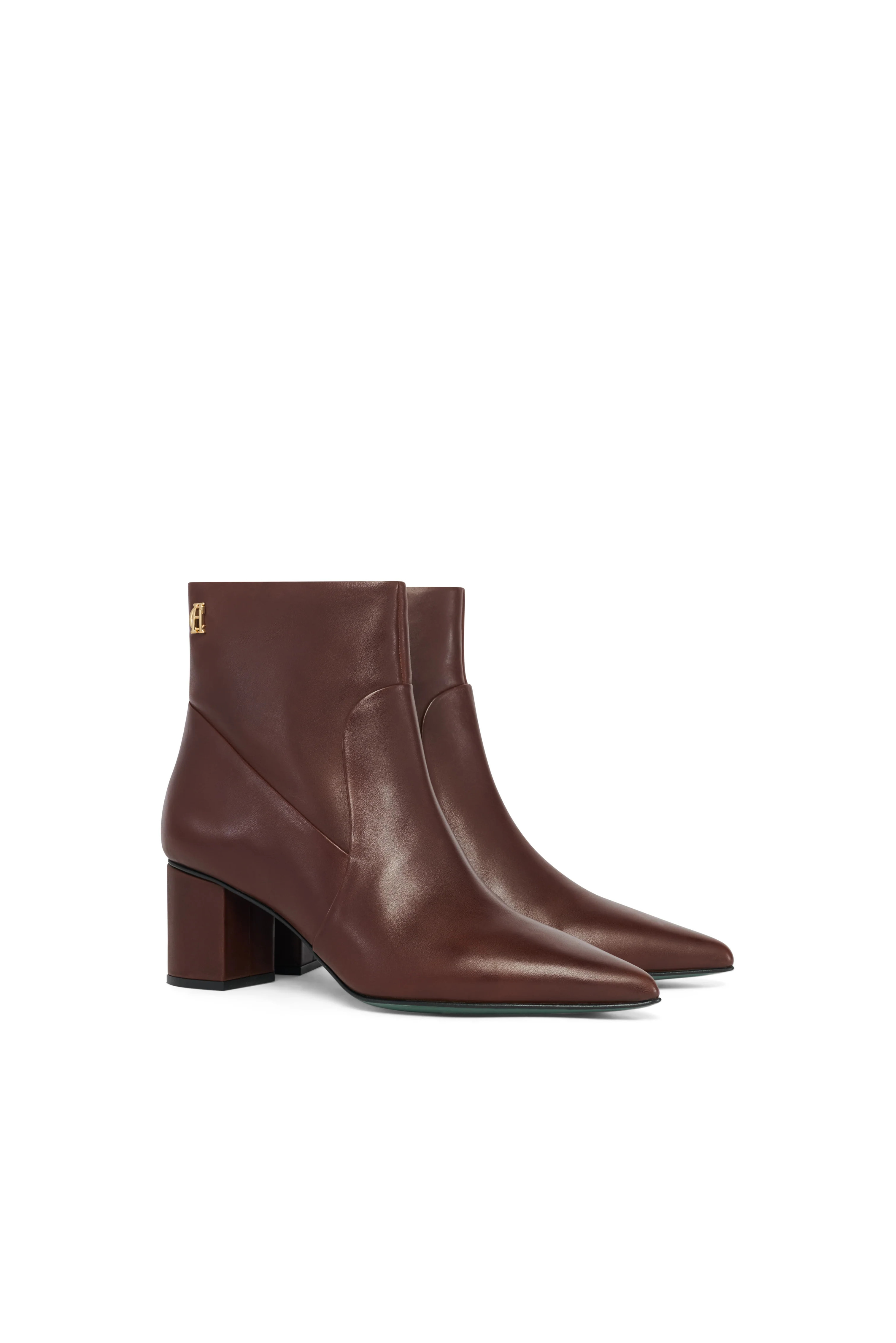 Regency Mid Heel Ankle Boot (Rich Chocolate) | Holland Cooper