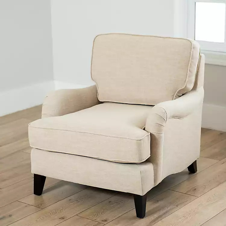 Morgan Oat Upholstered Armchair | Kirkland's Home
