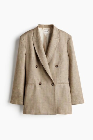 H & M - Linen-Blend Blazer - Beige | H&M (US + CA)