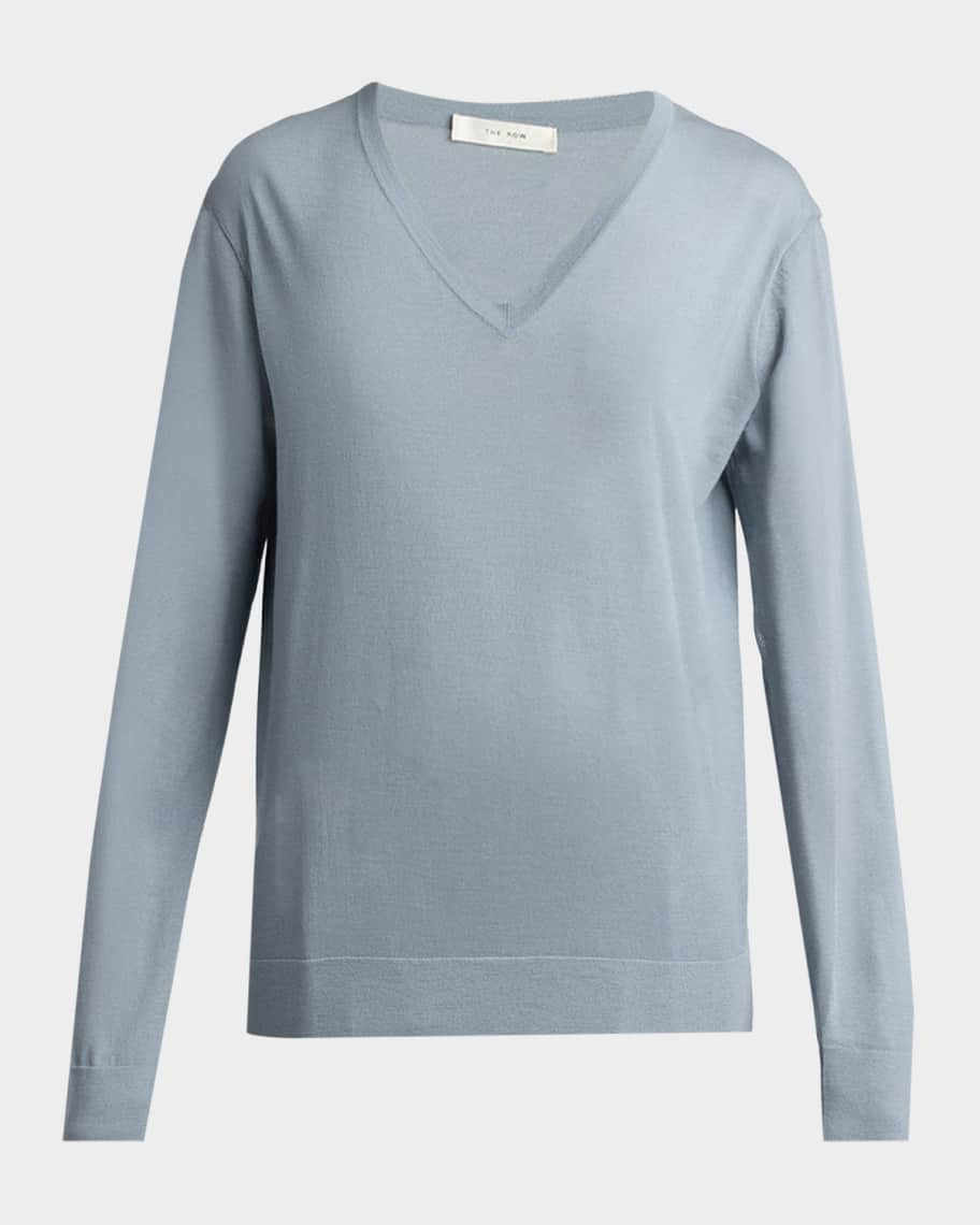 Naius Long-Sleeve V-Neck Wool Top | Neiman Marcus