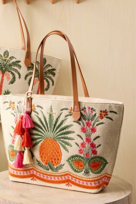 This pineapple tote bag is perfect for vacation outfits or resort wear outfits! 

#LTKitbag #LTKFind