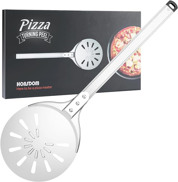 Pizza Turning Peel, 8-inch Pizza Peel Turner Spinner, Long Handle Perforated Aluminum Pizza Peel ... | Amazon (US)