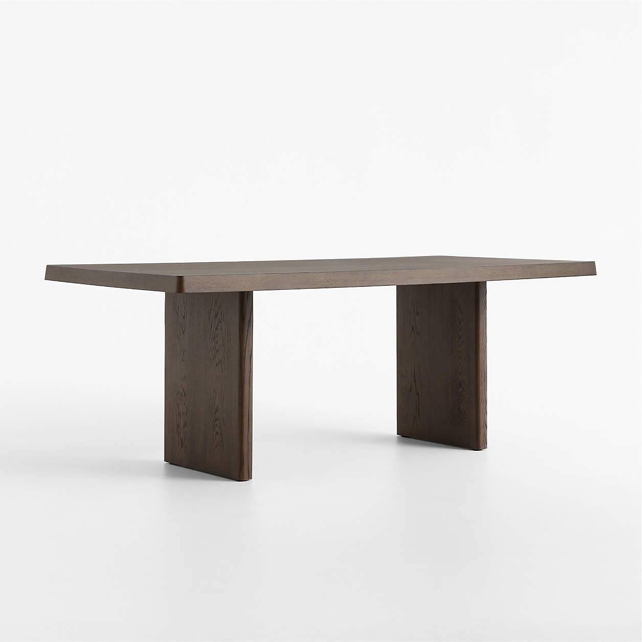 Blaine 80" Deep Brown Oak Wood Dining Table | Crate & Barrel | Crate & Barrel