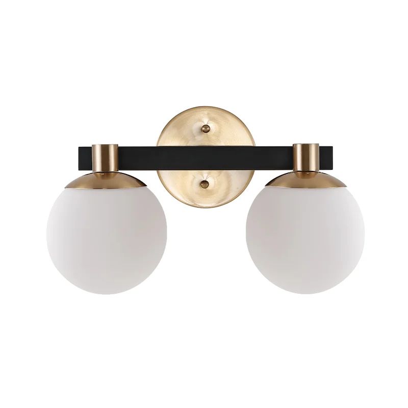 Songer 2 - Light Dimmable Brass Gold/Black Vanity Light | Wayfair Professional