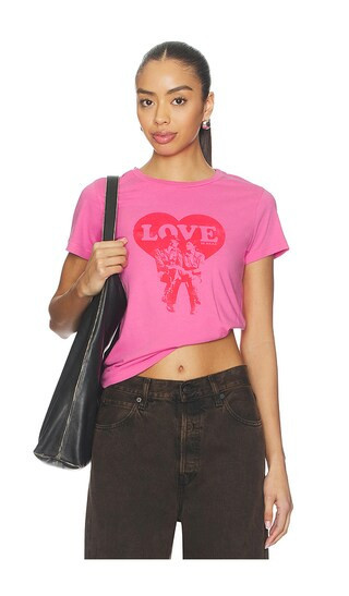 DAYDREAMER John Lenon Love Is Real Headliner Tee in Pink. - size L | Revolve Clothing (Global)