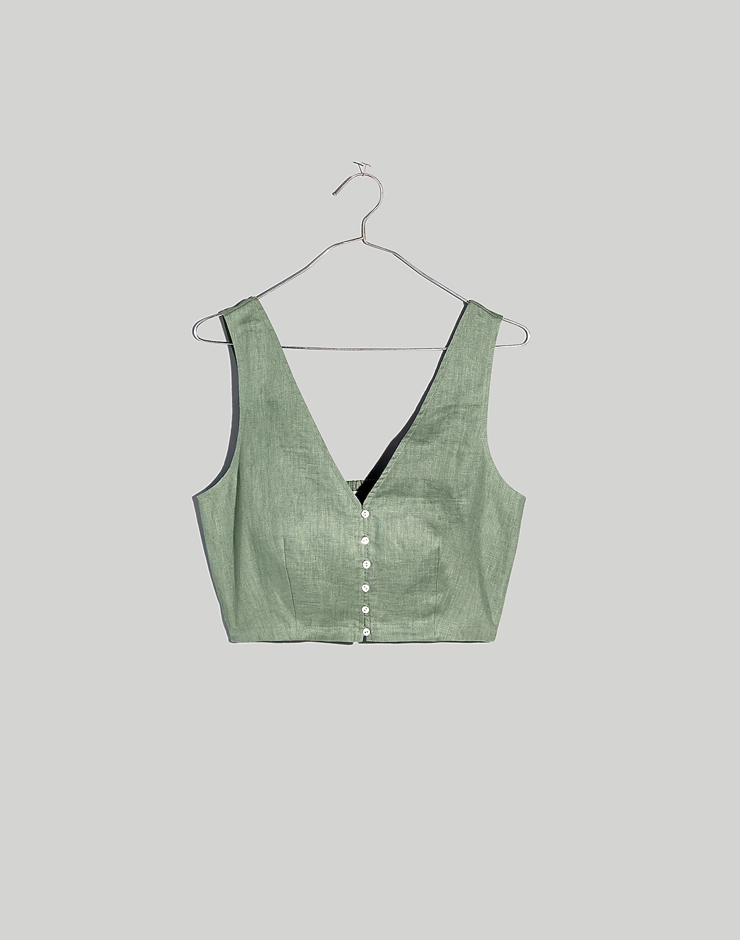 Linen Gwen Crop Vest Top | Madewell