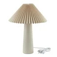 Home Decor Collection 18"in Ribbed Ceramic Table Lamp with Ivory Pleated Shade | Walmart (US)