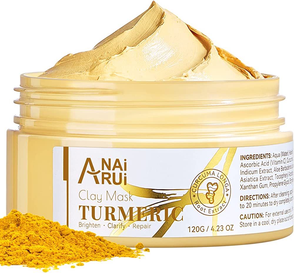 ANAI RUI Turmeric Vitamin C Face Mask, Clay Facial Mask with Vitamin C E and Aloe, Skin Care Turm... | Amazon (US)