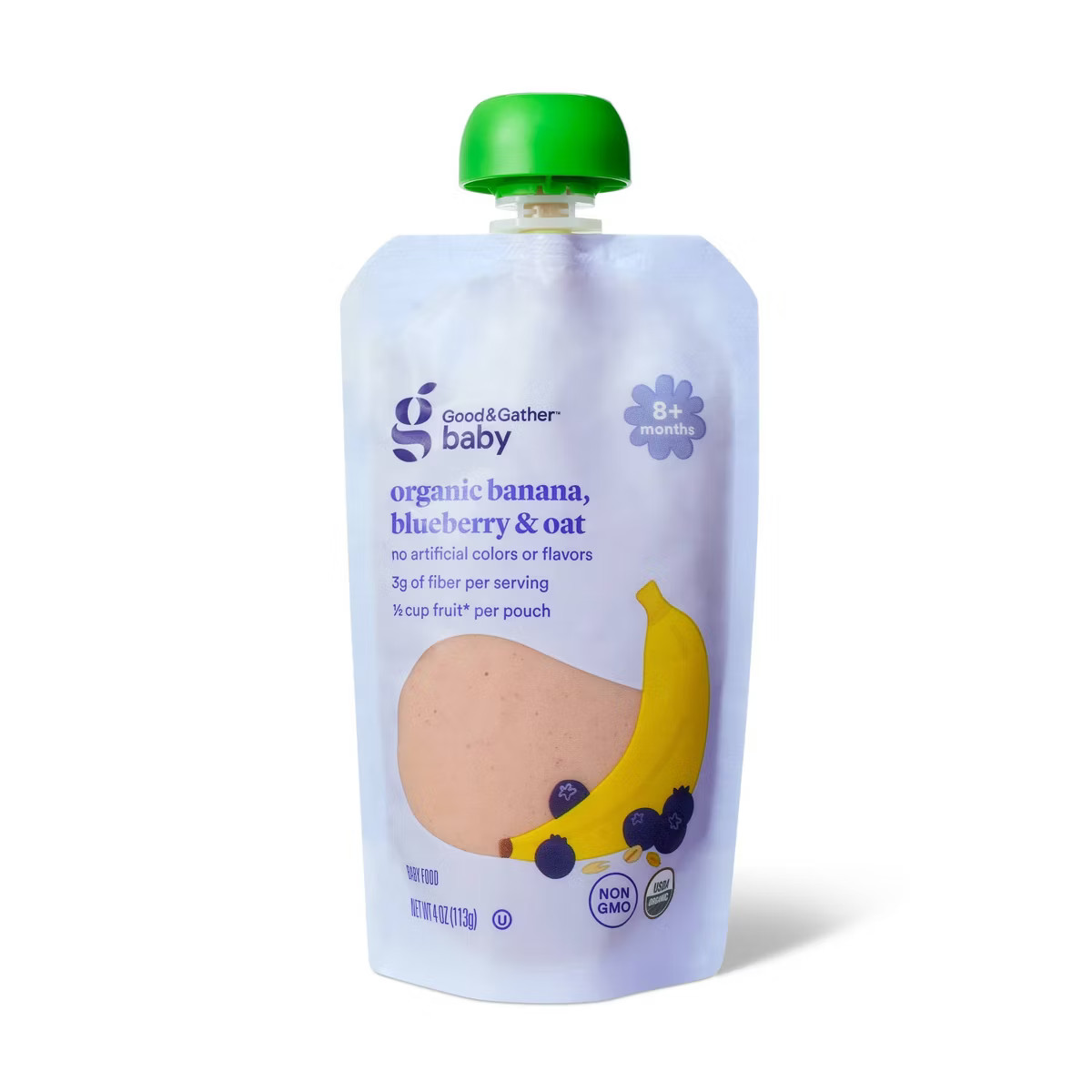 Organic Banana Blueberry Oat Baby Food Pouch - 4oz - Good & Gather™ | Target