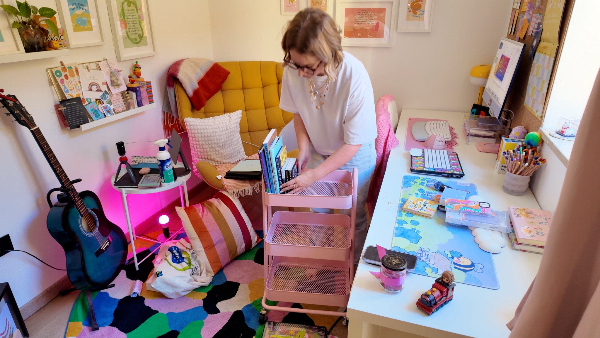 Setting up a little illustration inspiration cart ✏️✨ as seen in my SPRING RESET cleaning vlog on YT

#LTKvlog #LTKHome #LTKdayinmylife