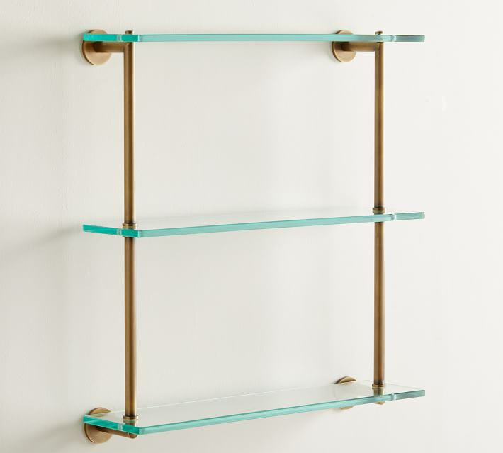 Linden Handcrafted Triple Tier Shelf | Pottery Barn | Pottery Barn (US)