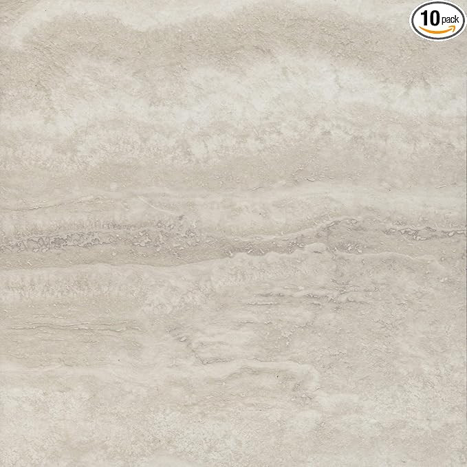 FloorPops Platinum Peel and Stick Floor Tiles, Grey, Marble Vinyl Floor Tiles, Water Resistant, 1... | Amazon (US)