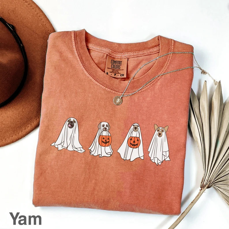 Comfort Colors® Сute Ghost Dog T-shirt Ghost Dog T-shirt Dog - Etsy | Etsy (US)