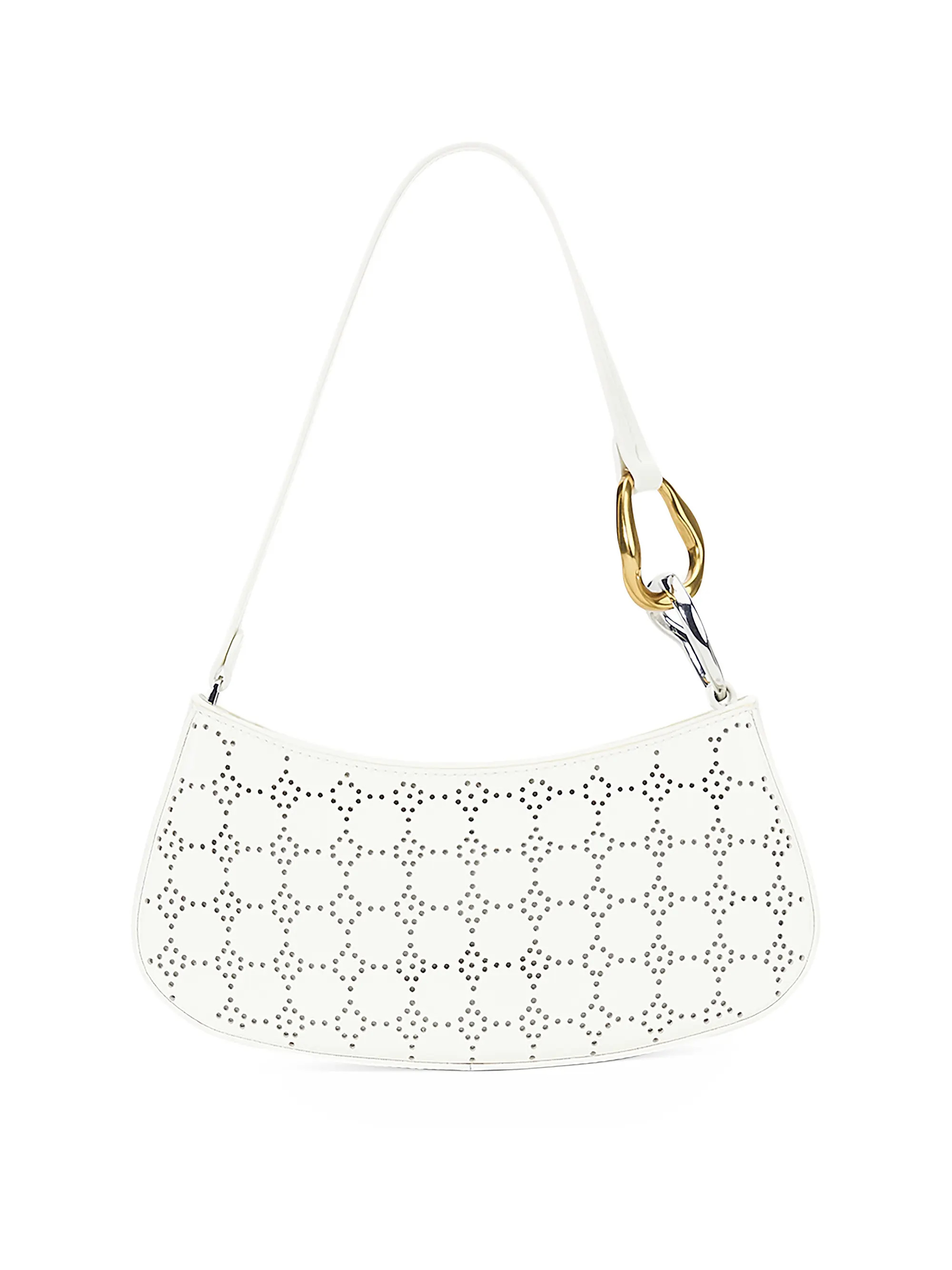 Ollie Perforated Leather Shoulder Bag | Saks Fifth Avenue