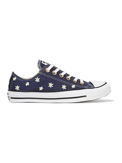 Chuck Taylor All Star embroidered denim sneakers | NET-A-PORTER (US)