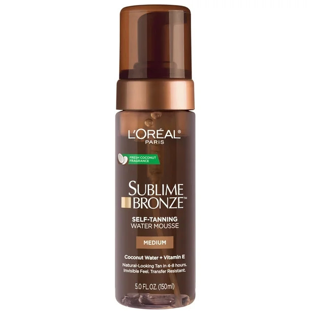 L'Oreal Paris Sublime Bronze Hydrating Self-Tanning Water Mousse, 5 fl. oz. | Walmart (US)