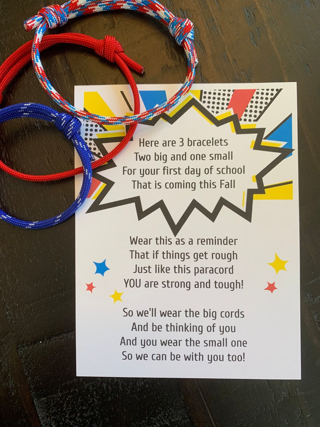 First Day of School Bracelets Family Set of 3 Bracelets Parents and Child Back to School Bracelet... | Etsy (US)