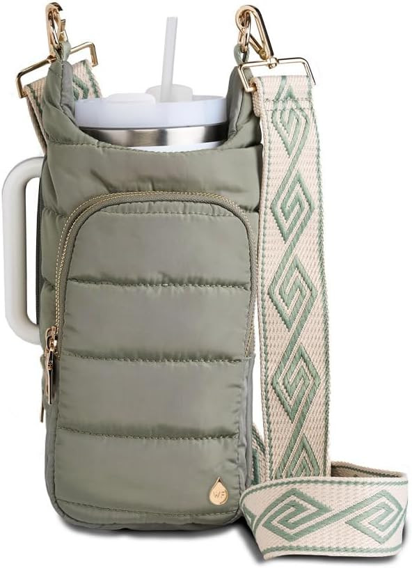 Original HydroBag Handle Collection | Large Crossbody Water Bottle Holder with Strap & Zipper Slo... | Amazon (US)