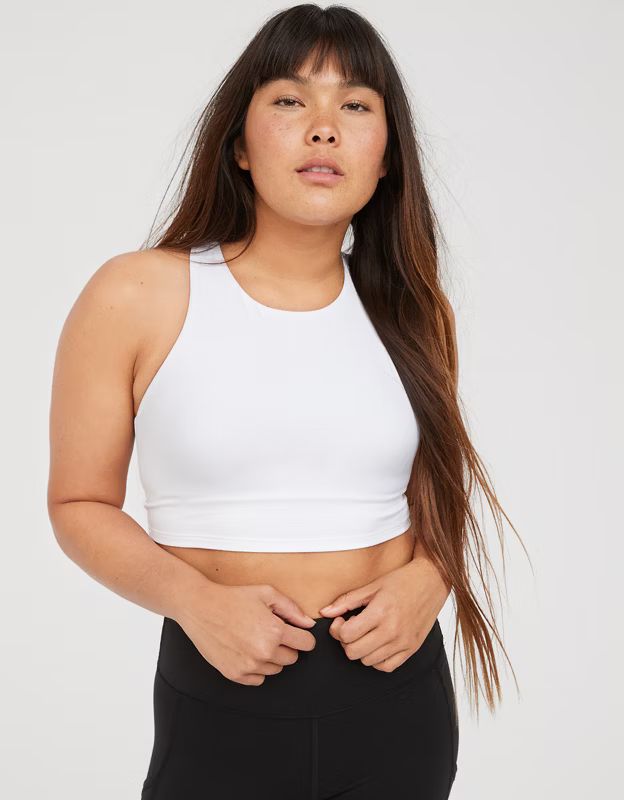 OFFLINE By Aerie The Hugger High Neck Longline Sports Bra | Aerie