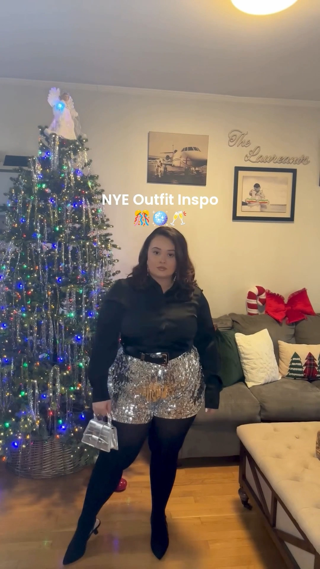 If I had plans this NYE this is what I would wear 🪩✨ black and silver will always do it for me! 

#LTKootd #LTKHoliday #LTKMidsize