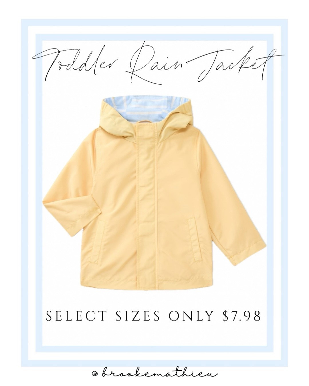 Toddler rain jacket $19.99 but 3T is currently on sale for $7.98!

#LTKBaby #LTKSaleAlert #LTKKids
