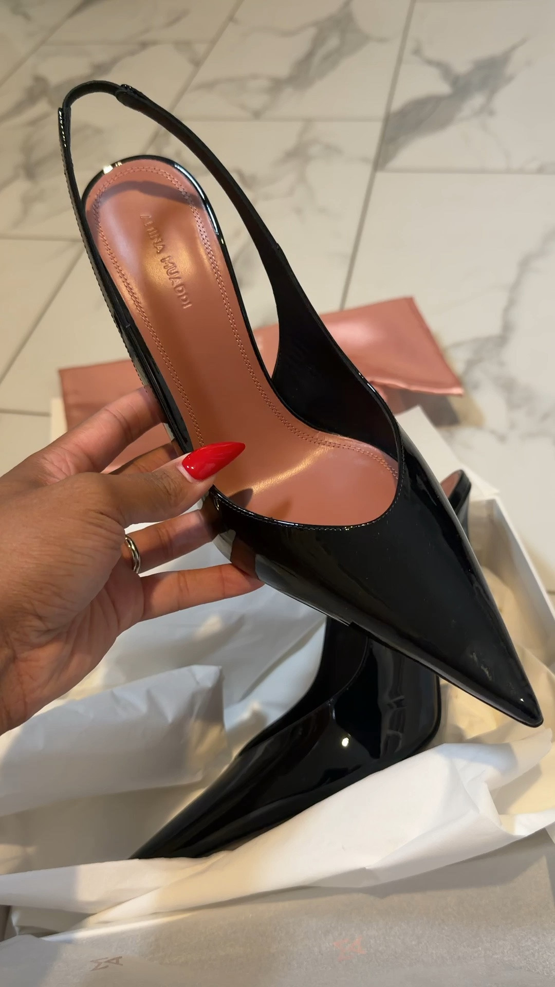 Amina Muaddi Sling Backs