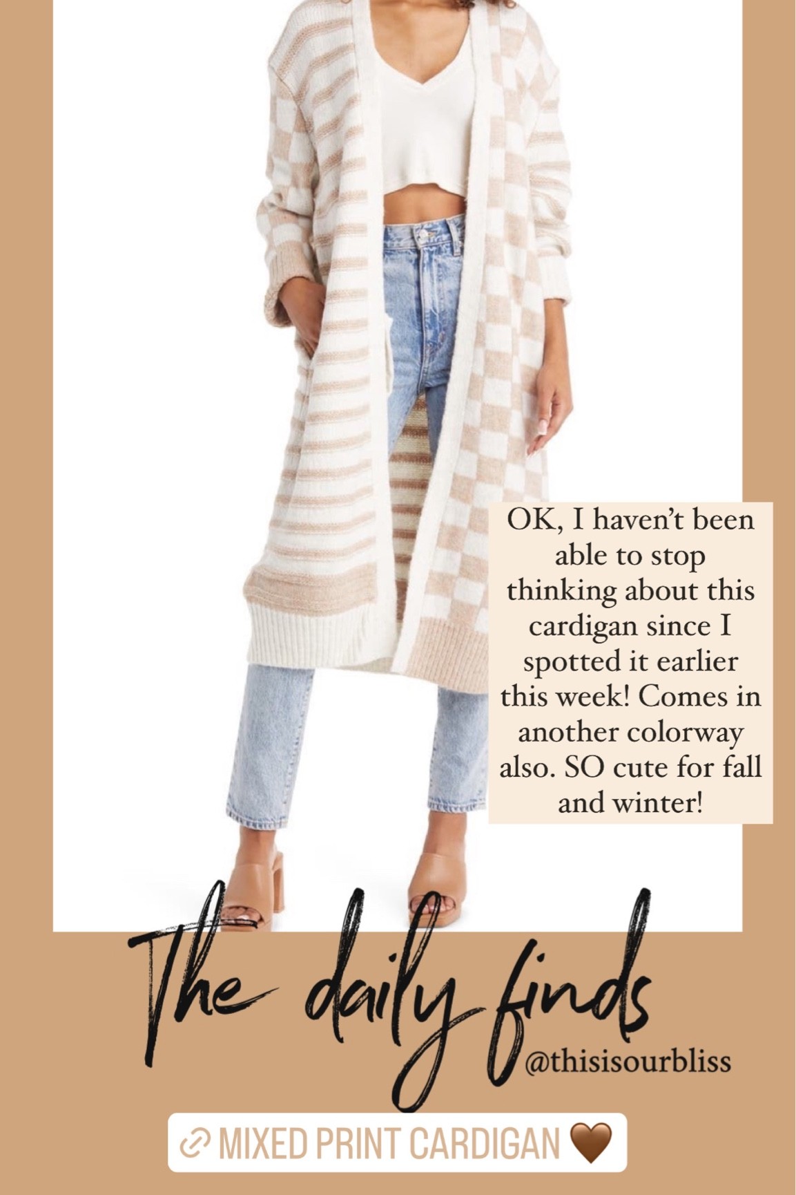 Cutest mixed print cardigan // checkered cardigan for fall & winter // checker print trend // Nordstrom find 

#LTKSeasonal #LTKstyletip #LTKunder100