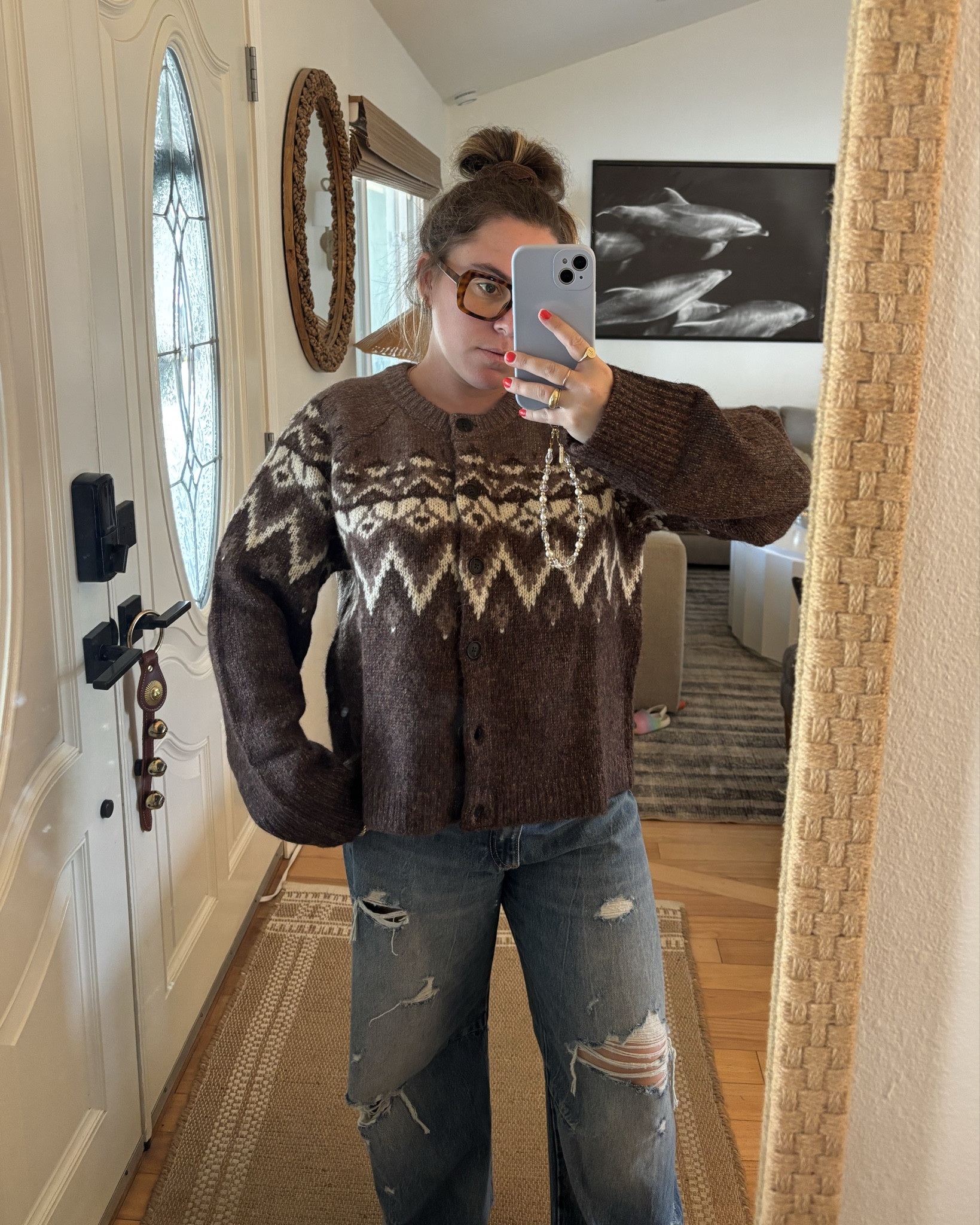 the coolest fair isle holiday cardigan / sweater 🤎🐻

#LTKFindsUnder100 #LTKHoliday #LTKFindsUnder50