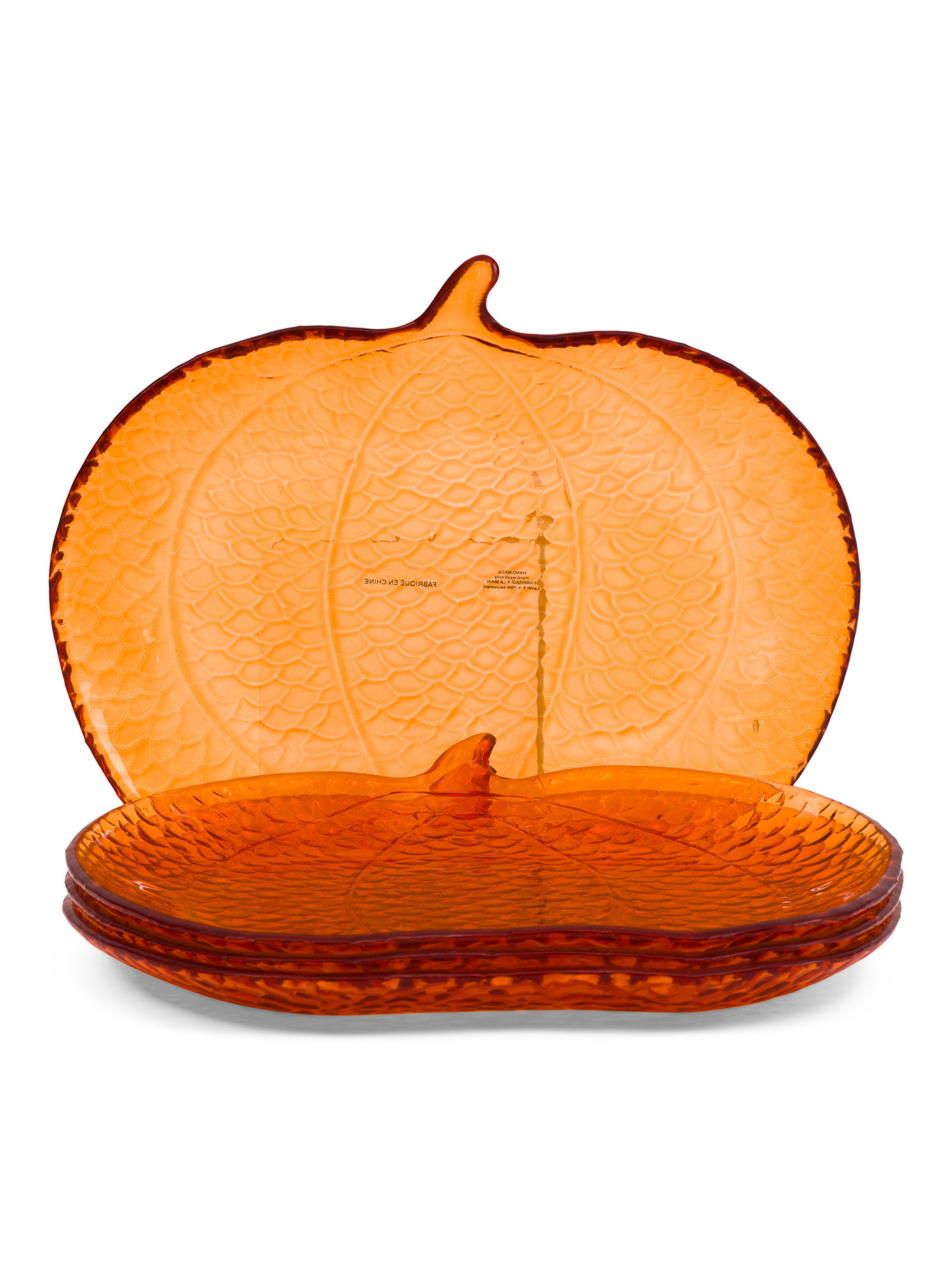 Set Of 4 Pumpkin Plates | TJ Maxx