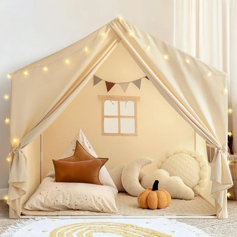 KOPPOP Toddler Playhouse, Indoor/Outdoor Kid Play Tent, Toddler Play Tent with Bunting and Star L... | Walmart (US)