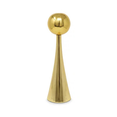 10" Gold Stainless Steel Tabletop Taper Candlestick | Wayfair North America