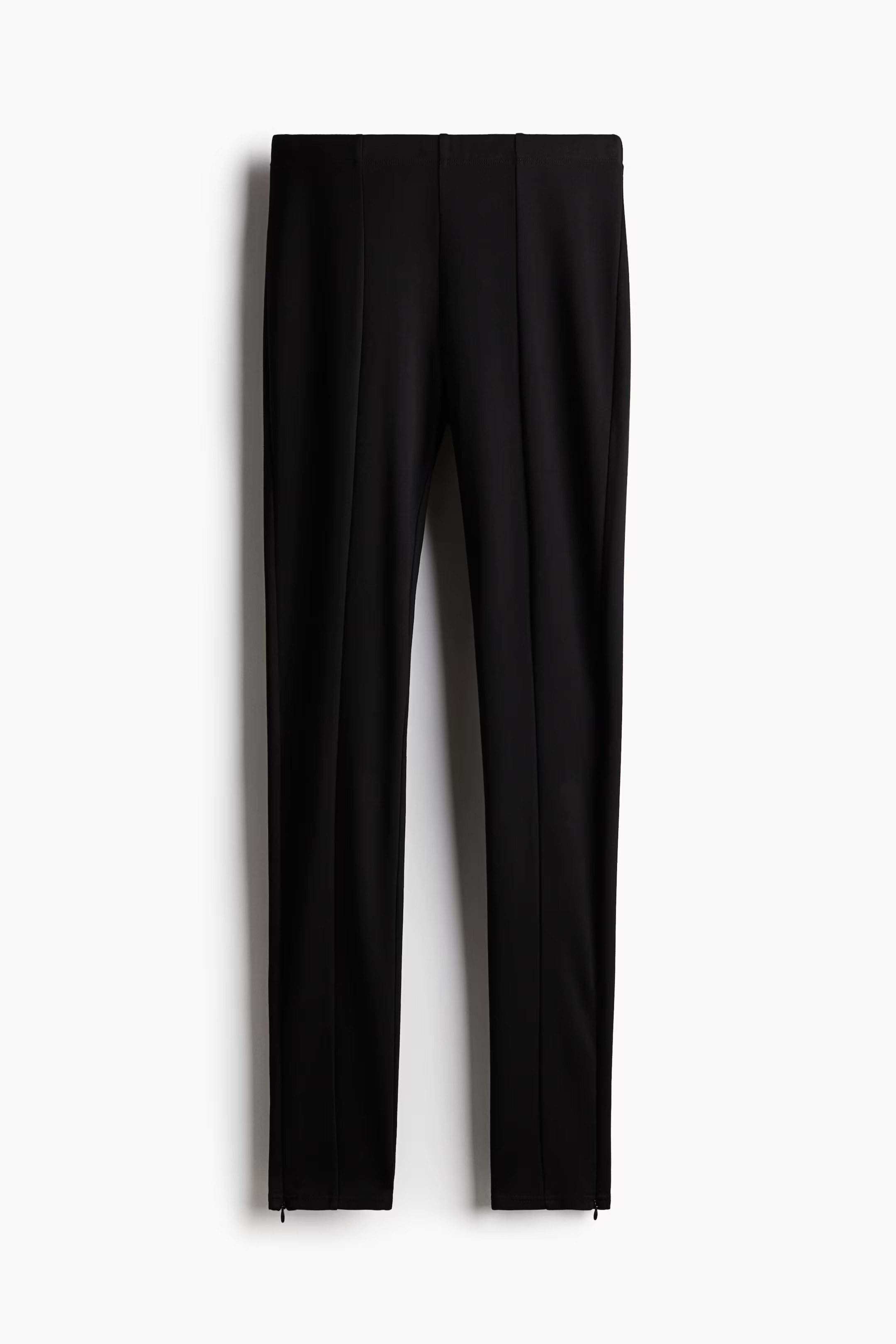 Zip-Hem Thick Jersey Leggings - Black - Ladies | H&M US | H&M (US + CA)