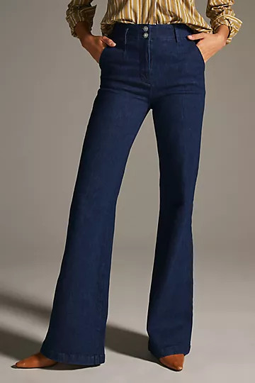 Maeve High-Rise Tailored Flare Jeans | Anthropologie (US)
