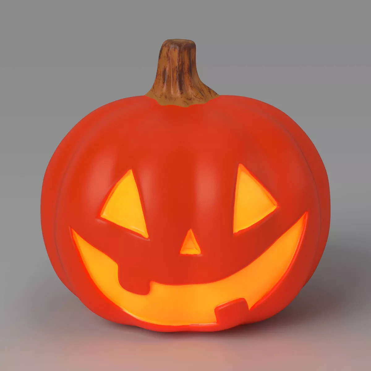 9" Lit Pumpkin Jack with Timer Full Blow Mold and No Cutout Halloween Decorative Prop - Hyde and ... | Target