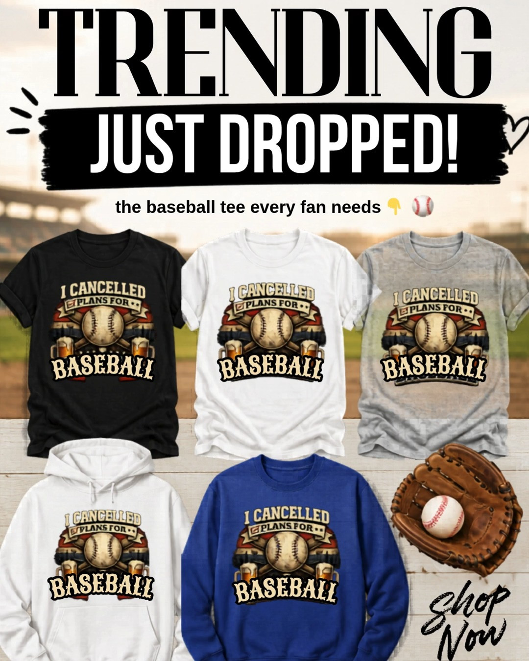 ⚾️🔥 Baseball fans… this one is a MUST! I’m obsessed with these “I Cancelled Plans for Baseball” styles — perfect for game days, tournaments, summer nights at the ballpark, and everyday casual vibes. So comfy, so cute, and available in multiple colors & styles! 🧢❤️ #LTKStyle #LTKSportswear #LTKSummer #LTKFindsUnder50 #LTKCasual 

 #LTKSeasonal #LTKActive #LTKMens