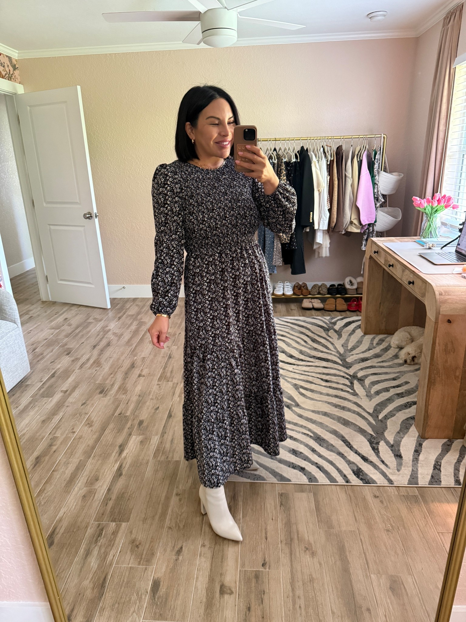 Beautiful floral dress for family photos or the holidays #familyphotos #falloutfit #booties #longsleevedress

#LTKFindsUnder100 #LTKFindsUnder50 #LTKFamily