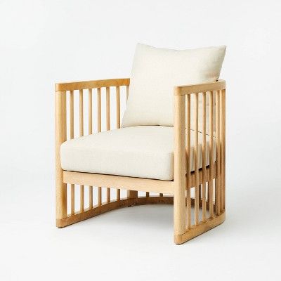 Richfield Barrel Spindle Back Accent Chair Cream/natural - Threshold™ Designed With Studio Mcgee : T | Target