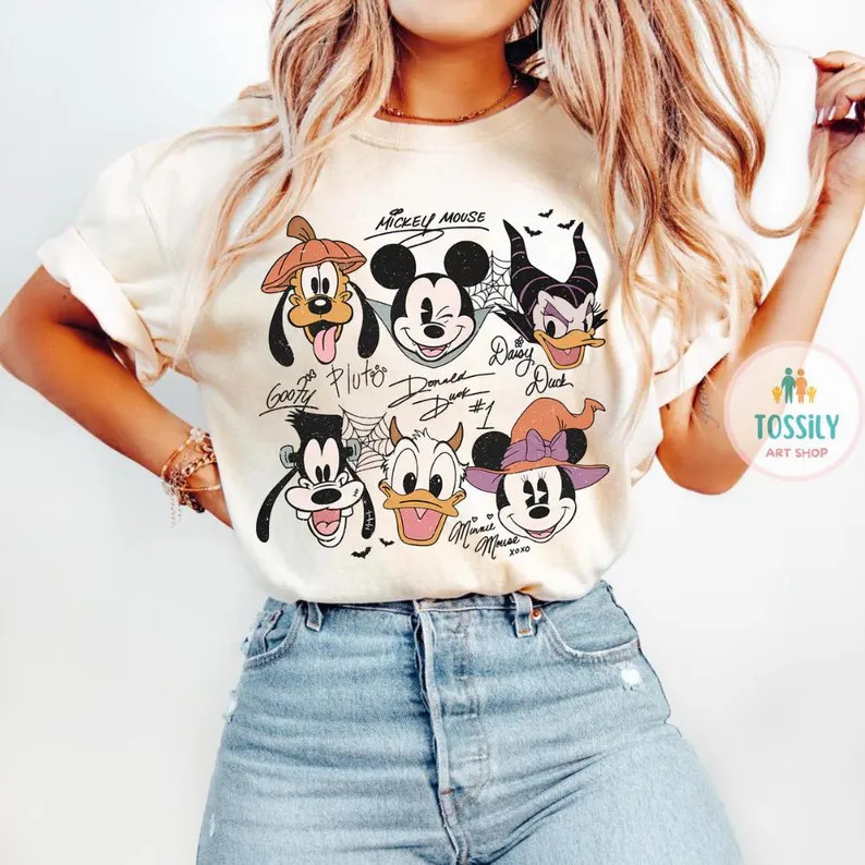 Disney Halloween 2025 Shirts, Disney Halloween Family Matching Tee, Mickey and Friends Halloween,... | Etsy (US)