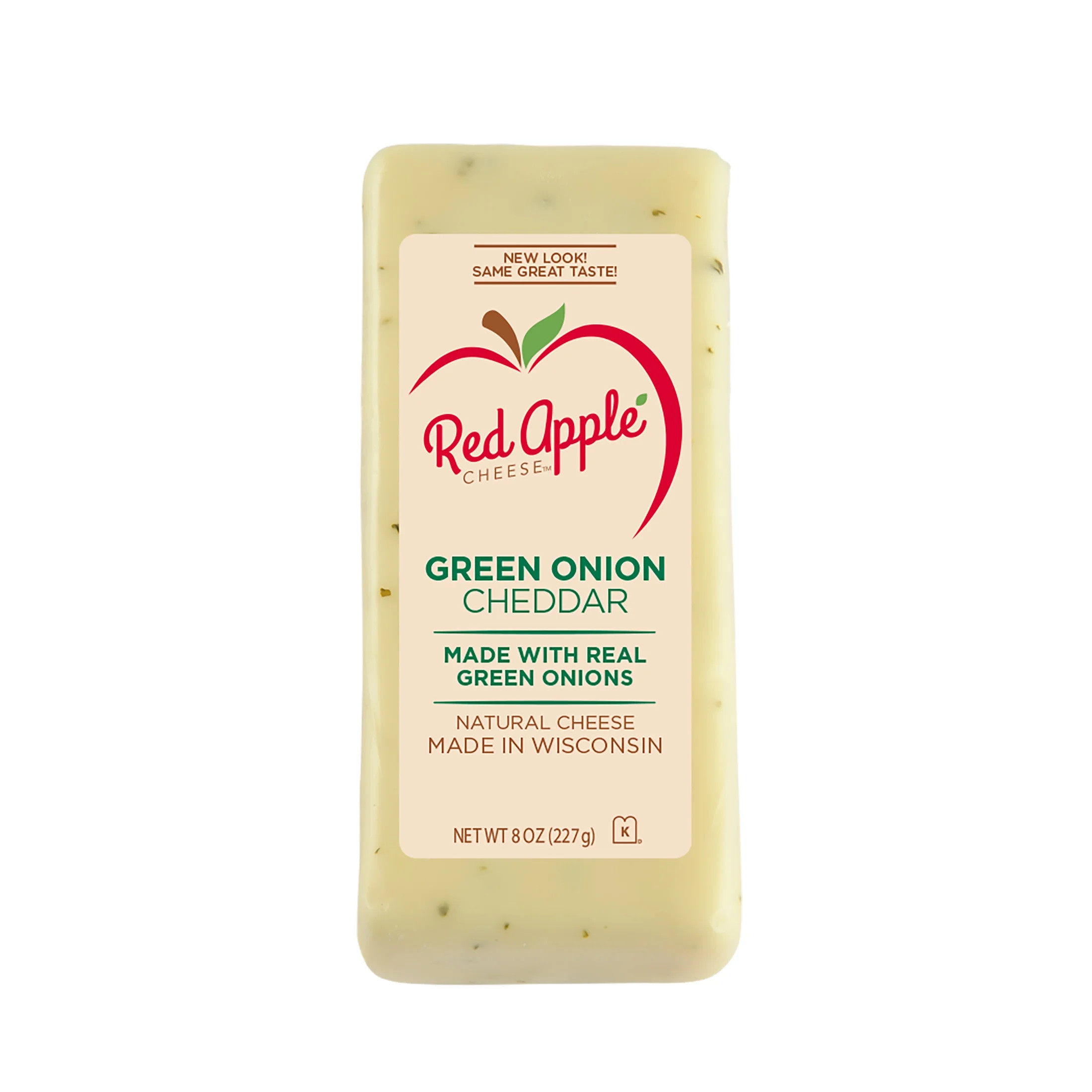 Red Apple Cheese Green Onion Cheddar Cheese, 8oz, Bar, Refrigerated | Walmart (US)
