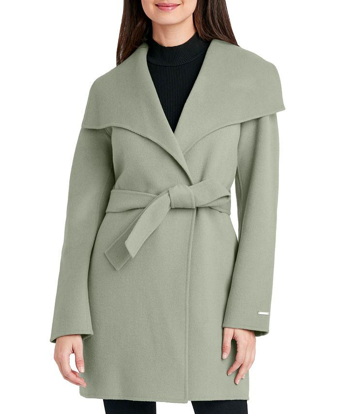 Tahari Ella Double-Face Wrap Coat & Reviews - Coats & Jackets - Women - Macy's | Macys (US)