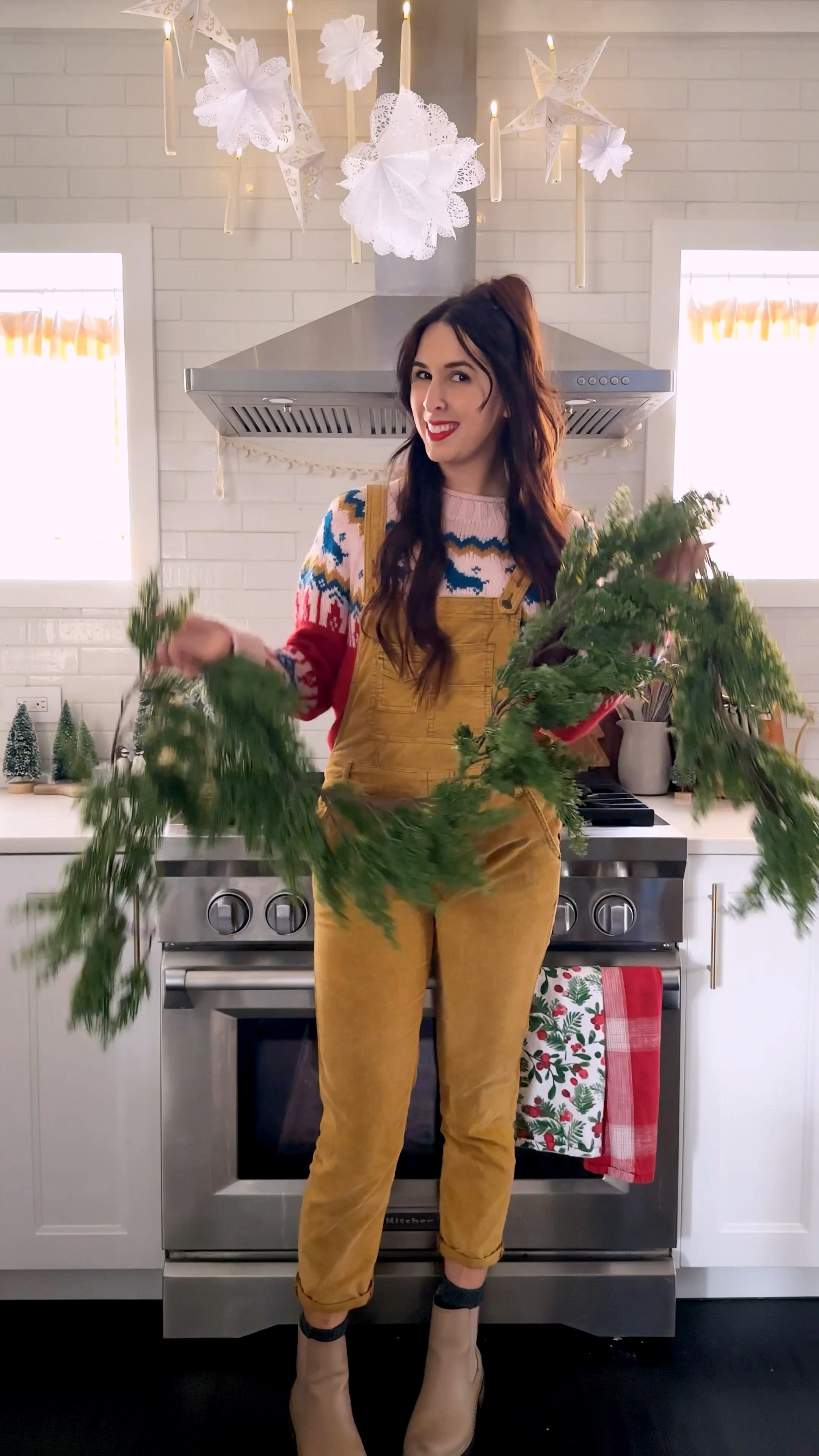 How to hang a Christmas garland on a stainless steel range hood 

#LTKCyberWeek #LTKSeasonal #LTKHoliday
