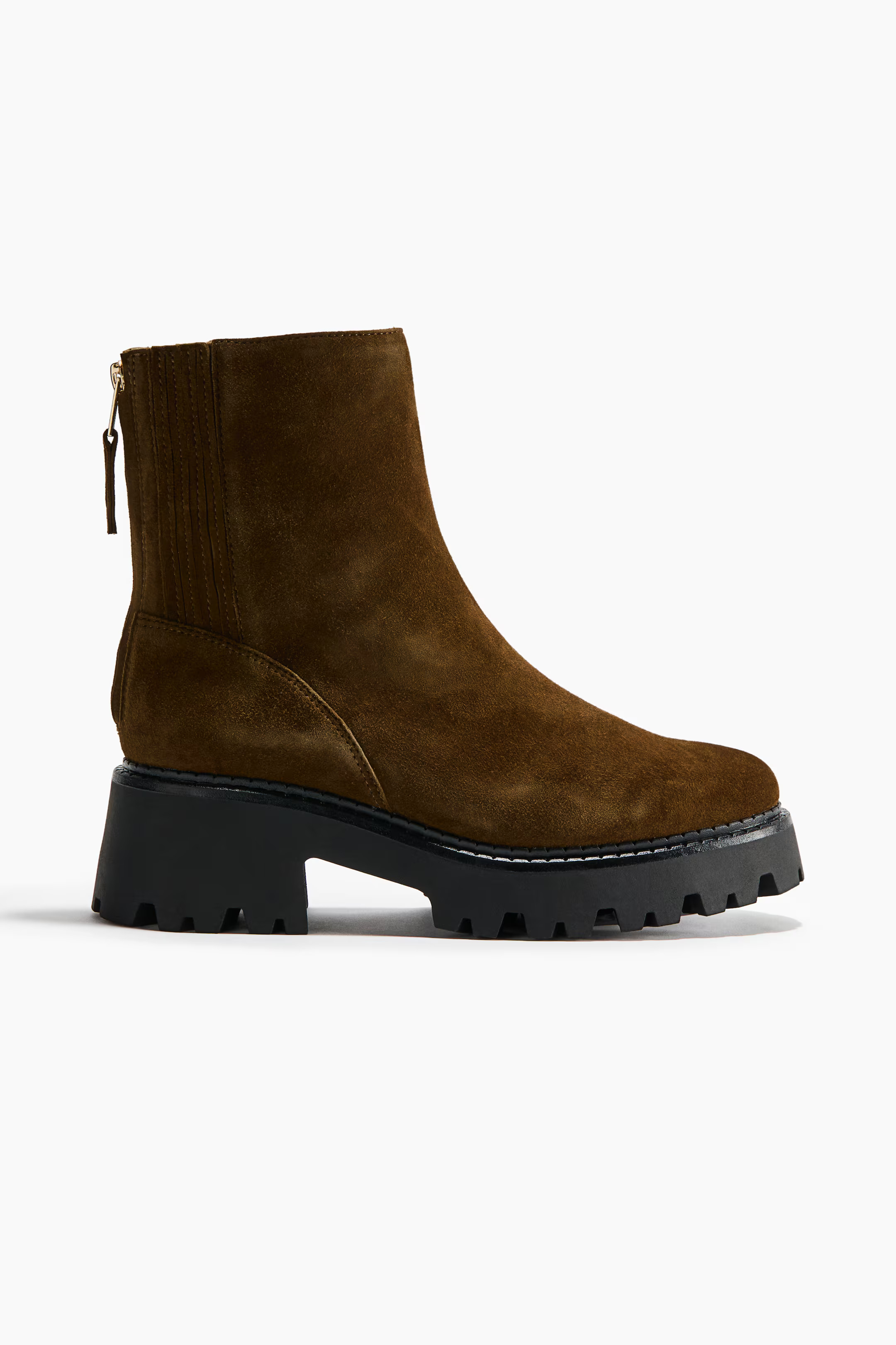 Chunky leather ankle boots | H&M (UK, MY, IN, SG, PH, TW, HK)