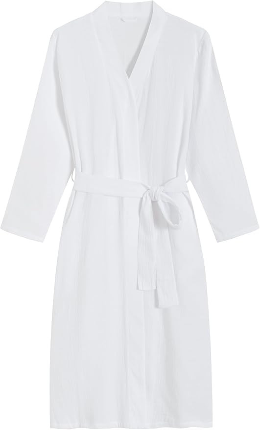 Latuza Women's Cotton Gauze Robe Lightweight Absorbent Bathrobe with Pockets | Amazon (US)