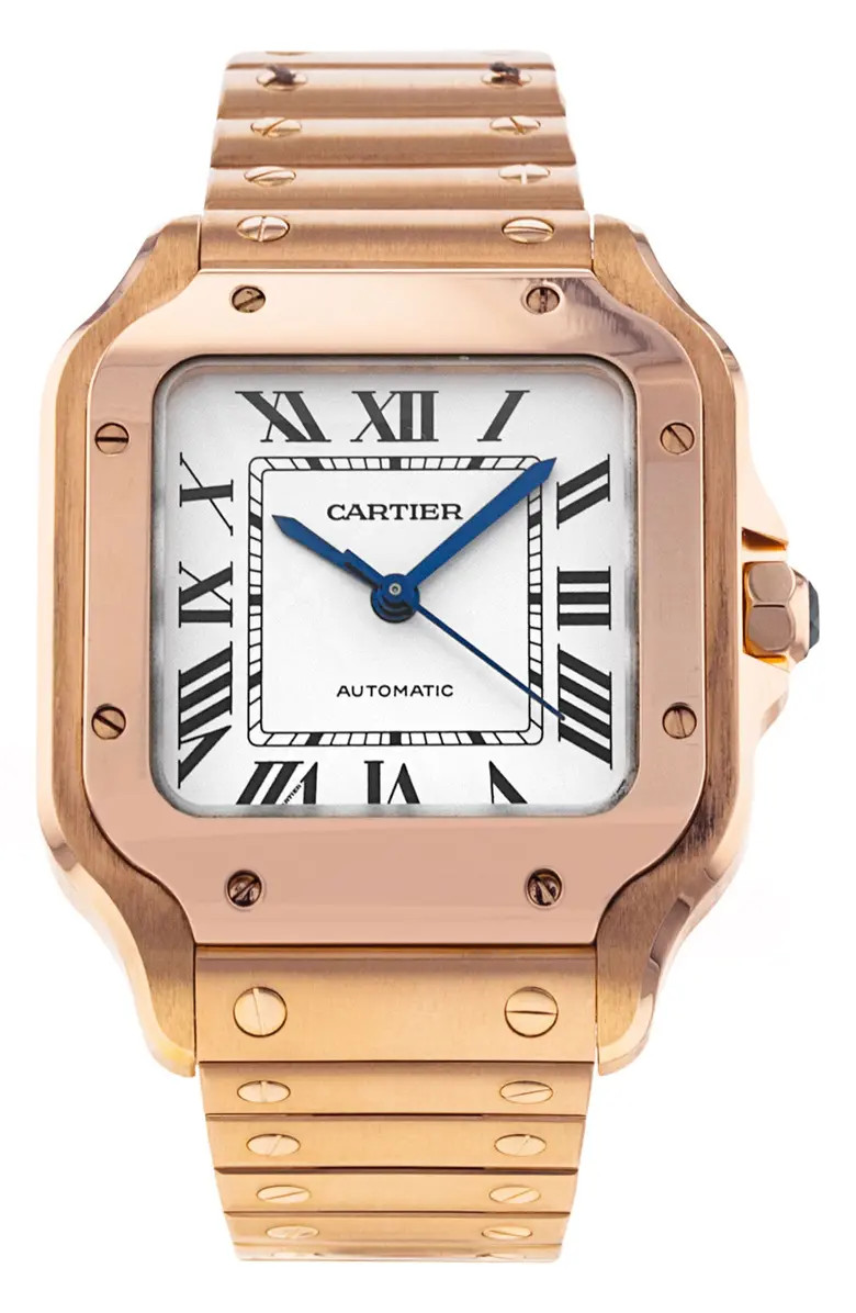 Watchfinder & Co. Cartier Preowned Santos de Cartier Bracelet Watch, 35mm | Nordstrom | Nordstrom